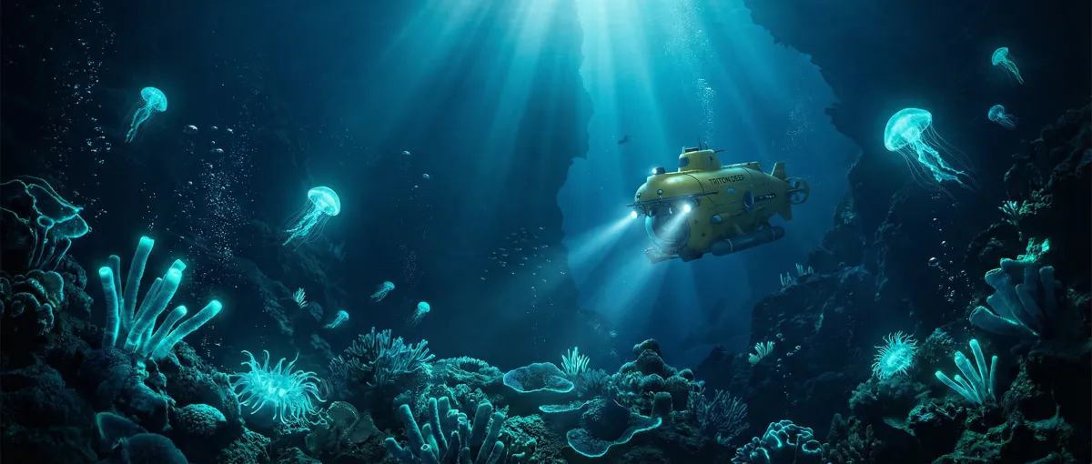 深海探索潜艇与荧光生物 - 好男人在线观看免费高清完整2019